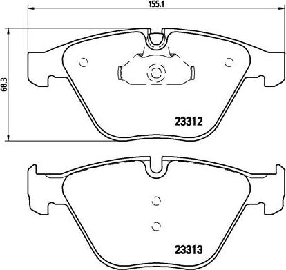 Brembo P 06 054 — Zestaw klocków hamulcowych, hamulce tarczowe