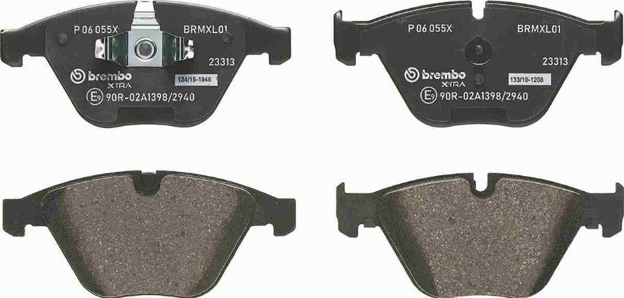 Brembo P 06 055X — Zestaw klocków hamulcowych, hamulce tarczowe