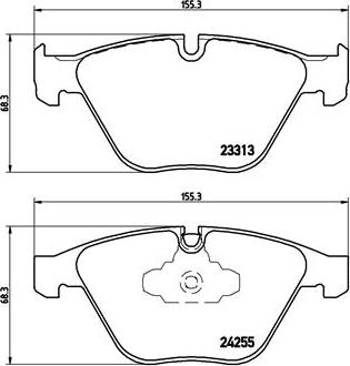 Brembo P 06 055 — Zestaw klocków hamulcowych, hamulce tarczowe