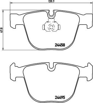 Brembo P 06 050 — Zestaw klocków hamulcowych, hamulce tarczowe