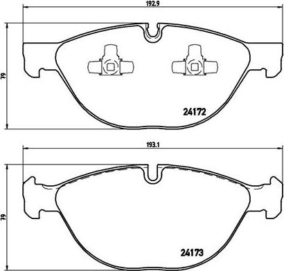 Brembo P 06 058 — Zestaw klocków hamulcowych, hamulce tarczowe