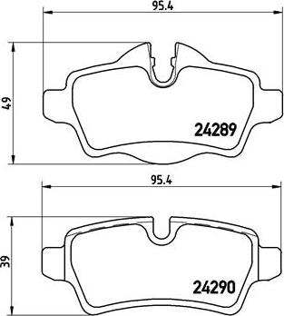 Brembo P 06 052 — Zestaw klocków hamulcowych, hamulce tarczowe