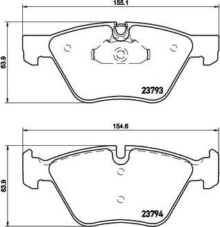 Brembo P 06 057 — Zestaw klocków hamulcowych, hamulce tarczowe