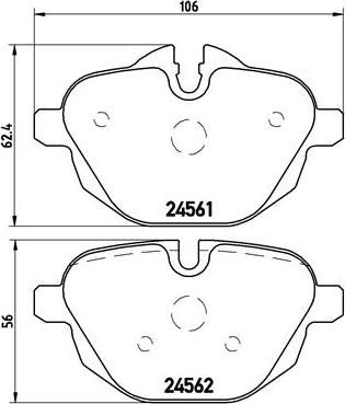 Brembo P 06 064X — Zestaw klocków hamulcowych, hamulce tarczowe