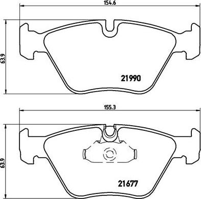 Brembo P 06 065 — Zestaw klocków hamulcowych, hamulce tarczowe