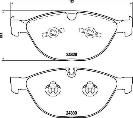 Brembo P 06 066 — Zestaw klocków hamulcowych, hamulce tarczowe