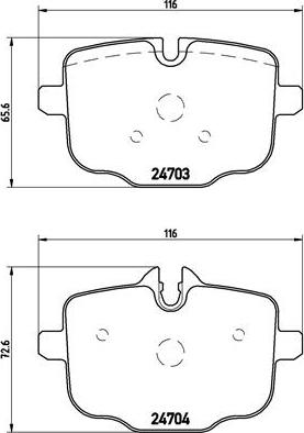Brembo P 06 061 — Zestaw klocków hamulcowych, hamulce tarczowe