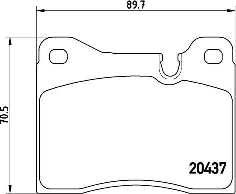 Brembo P 06 002 — Zestaw klocków hamulcowych, hamulce tarczowe
