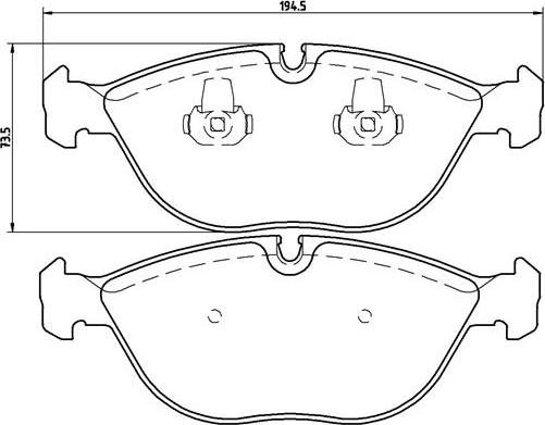 Brembo P 06 019 — Zestaw klocków hamulcowych, hamulce tarczowe