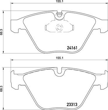 Brembo P 06 081 — Zestaw klocków hamulcowych, hamulce tarczowe