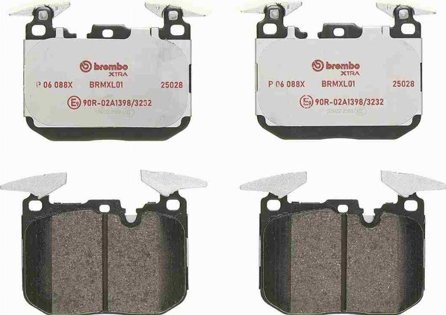 Brembo P 06 088X — Zestaw klocków hamulcowych, hamulce tarczowe
