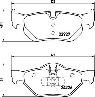 Brembo P 06 038 — Zestaw klocków hamulcowych, hamulce tarczowe