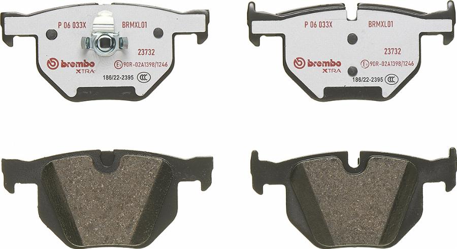 Brembo P 06 033X — Zestaw klocków hamulcowych, hamulce tarczowe