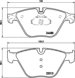 Brembo P 06 074 — Zestaw klocków hamulcowych, hamulce tarczowe