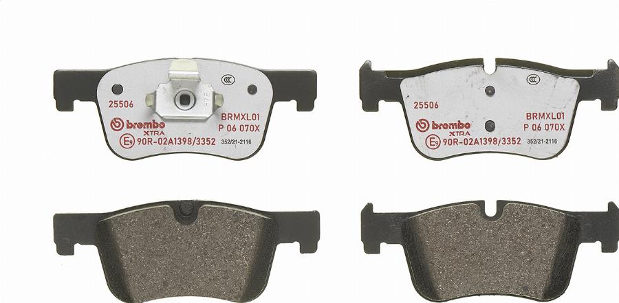 Brembo P 06 070X — Zestaw klocków hamulcowych, hamulce tarczowe