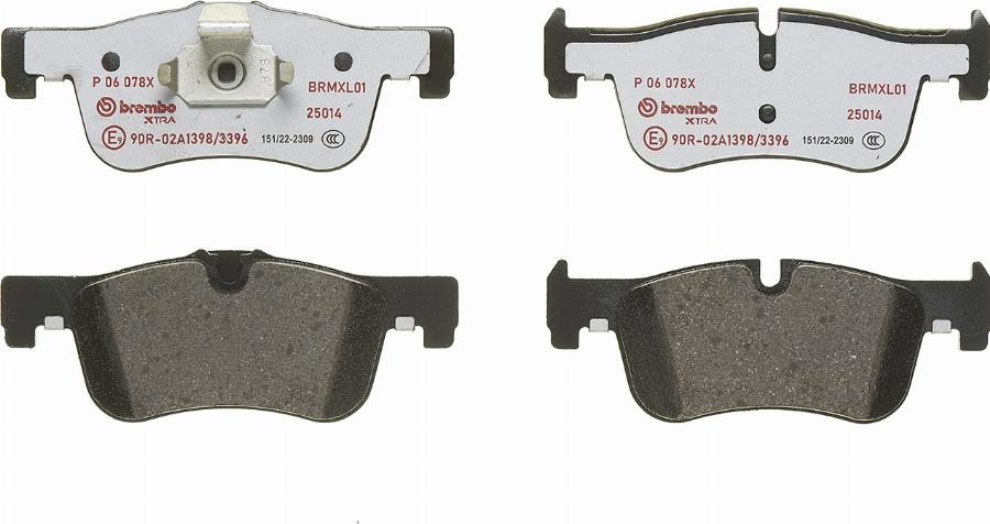 Brembo P 06 078X — Zestaw klocków hamulcowych, hamulce tarczowe