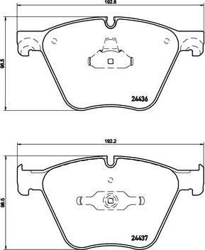 Brembo P 06 073 — Zestaw klocków hamulcowych, hamulce tarczowe