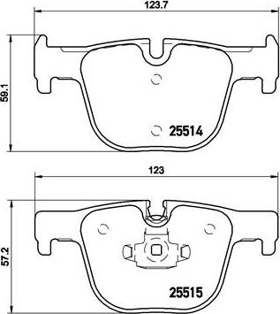Brembo P 06 072 — Zestaw klocków hamulcowych, hamulce tarczowe