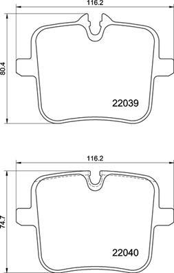 Brembo P 06 109 — Zestaw klocków hamulcowych, hamulce tarczowe