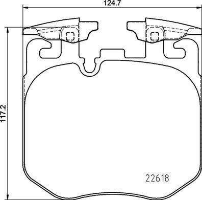 Brembo P 06 106 — Zestaw klocków hamulcowych, hamulce tarczowe