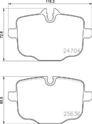 Brembo P 06 101 — Zestaw klocków hamulcowych, hamulce tarczowe