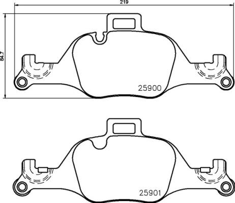 Brembo P 06 107 — Zestaw klocków hamulcowych, hamulce tarczowe