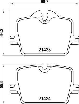 Brembo P 06 114 — Zestaw klocków hamulcowych, hamulce tarczowe