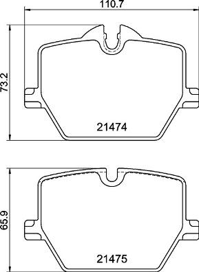 Brembo P 06 116 — Zestaw klocków hamulcowych, hamulce tarczowe
