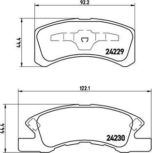 Brembo P 16 011 — Zestaw klocków hamulcowych, hamulce tarczowe