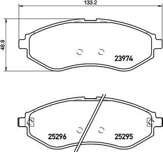 Brembo P 10 057 — Zestaw klocków hamulcowych, hamulce tarczowe