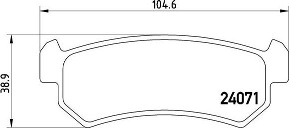 Brembo P 10 001 — Zestaw klocków hamulcowych, hamulce tarczowe