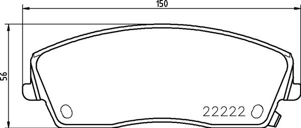 Brembo P 11 041 — Zestaw klocków hamulcowych, hamulce tarczowe