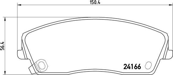 Brembo P 11 019 — Zestaw klocków hamulcowych, hamulce tarczowe