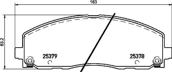 Brembo P 11 035 — Zestaw klocków hamulcowych, hamulce tarczowe