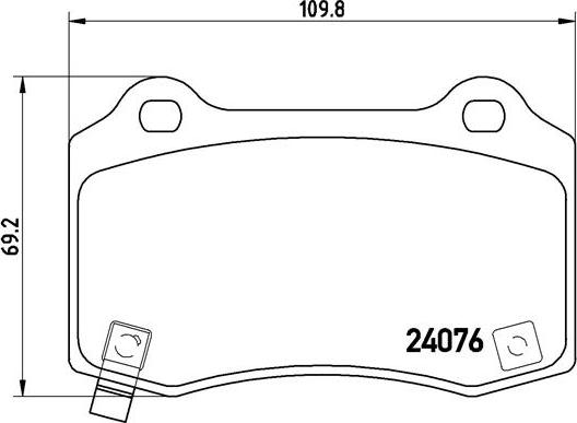 Brembo P 11 024 — Zestaw klocków hamulcowych, hamulce tarczowe