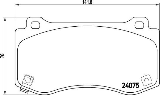 Brembo P 11 023 — Zestaw klocków hamulcowych, hamulce tarczowe