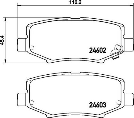 Brembo P 18 024 — Zestaw klocków hamulcowych, hamulce tarczowe