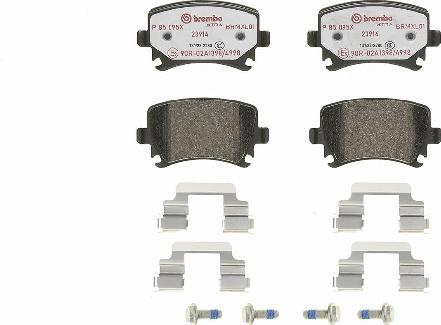 Brembo P 85 095X — Zestaw klocków hamulcowych, hamulce tarczowe