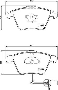 Brembo P 85 097 — Zestaw klocków hamulcowych, hamulce tarczowe
