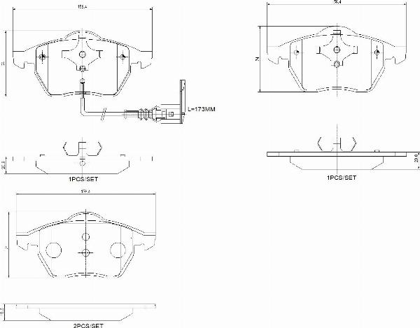 Brembo P 85 045X — Zestaw klocków hamulcowych, hamulce tarczowe
