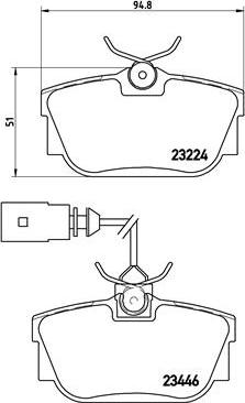 Brembo P 85 046 — Zestaw klocków hamulcowych, hamulce tarczowe