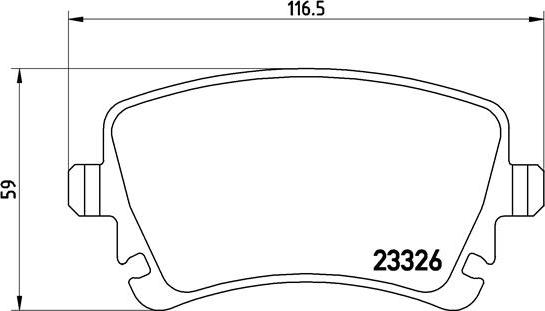 Brembo P 85 064 — Zestaw klocków hamulcowych, hamulce tarczowe