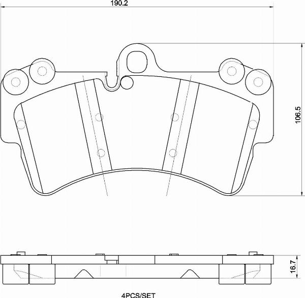 Brembo P 85 065X — Zestaw klocków hamulcowych, hamulce tarczowe