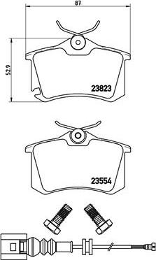 Brembo P 85 066 — Zestaw klocków hamulcowych, hamulce tarczowe