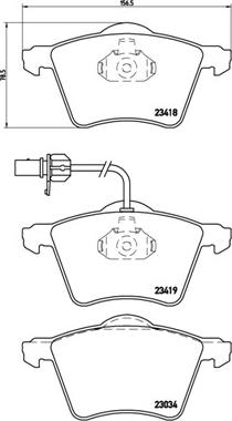 Brembo P 85 062 — Zestaw klocków hamulcowych, hamulce tarczowe