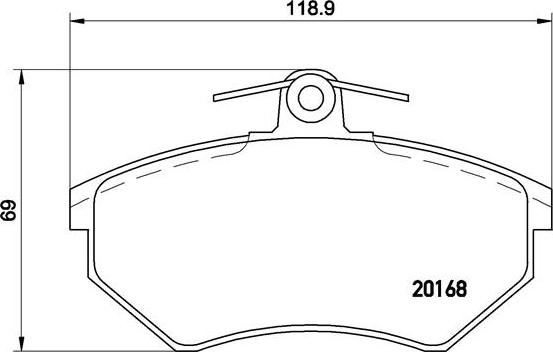 Brembo P 85 011 — Zestaw klocków hamulcowych, hamulce tarczowe