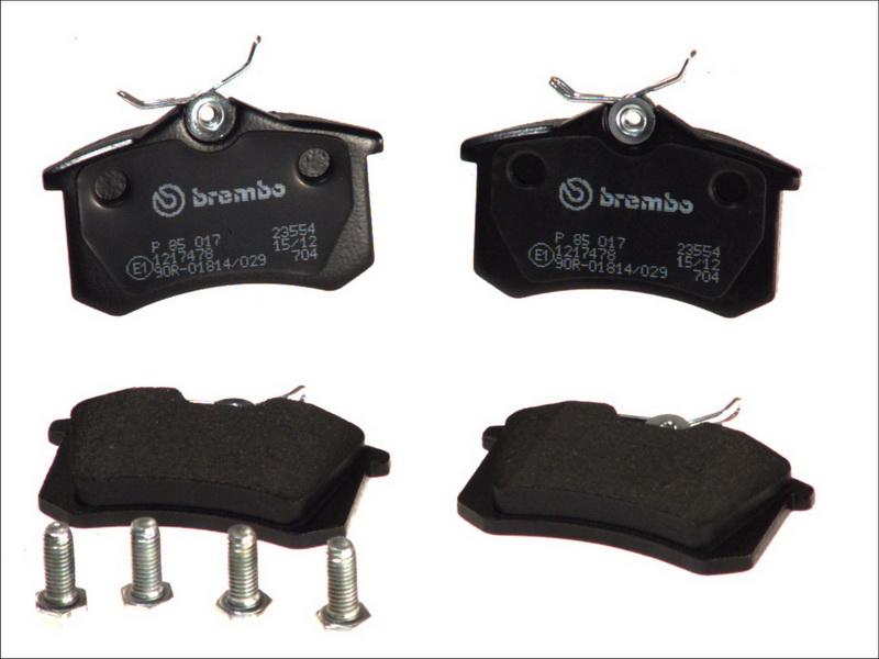 Brembo P 85 017 — Zestaw klocków hamulcowych, hamulce tarczowe