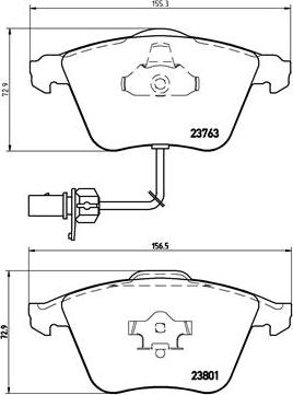 Brembo P 85 084 — Zestaw klocków hamulcowych, hamulce tarczowe