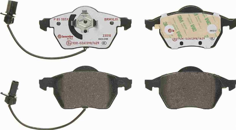 Brembo P 85 085X — Zestaw klocków hamulcowych, hamulce tarczowe