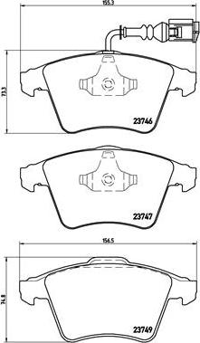 Brembo P 85 082 — Zestaw klocków hamulcowych, hamulce tarczowe
